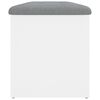 vidaXL Banco de almacenaje blanco 102x42x45 cm madera de ingenier&iacute;a