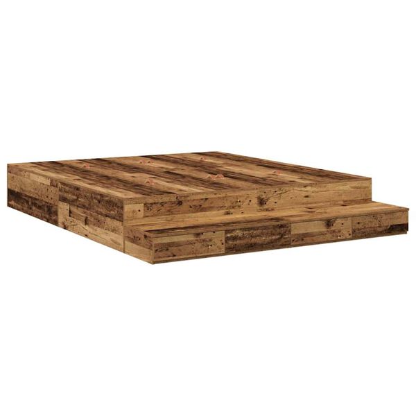 vidaXL Cama con almacenamiento con caj&oacute;n Madera Vieja 180 cm