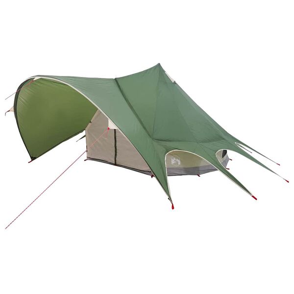 vidaXL Tienda tipi con techo Verde y Gris 600 x 600 x 347 cm