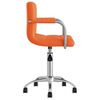 vidaXL Sillas de comedor giratorias 2 uds cuero sint&eacute;tico naranja
