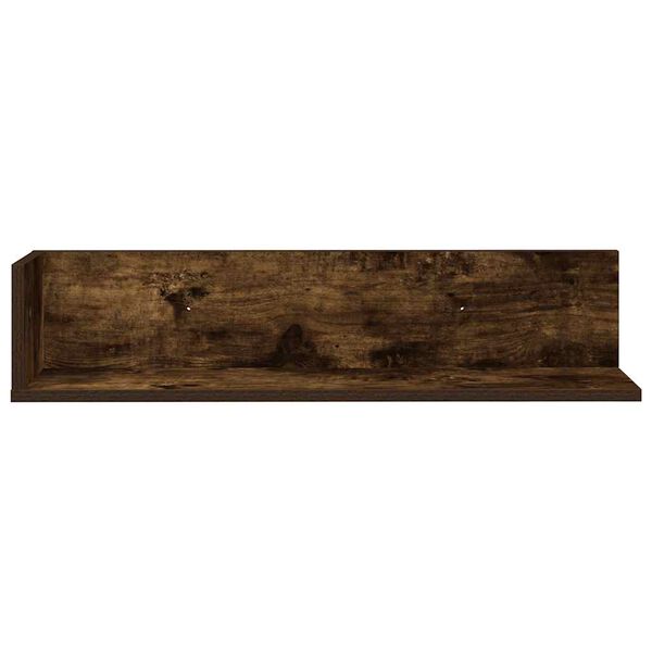 vidaXL Estantes de pared 2 uds madera roble ahumado 75x16,5x16,5 cm