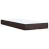vidaXL Cama box spring con colch&oacute;n tela marr&oacute;n oscuro 90x190 cm