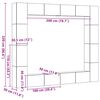 vidaXL Conjunto de mueble de TV 8 piezas montado la pared madera vieja