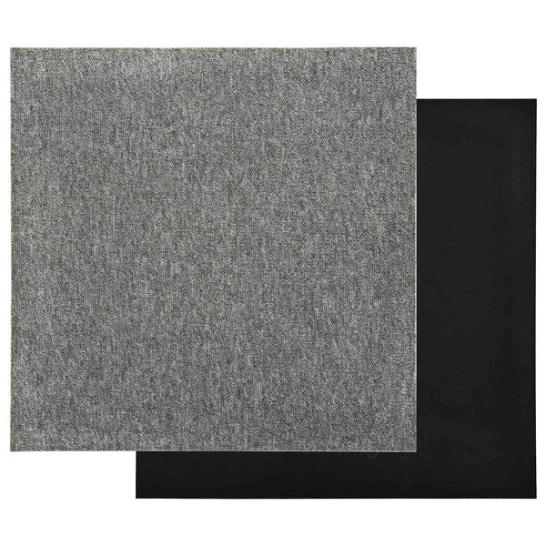 vidaXL Alfombra 20 pcs Gris 50 x 50 cm 100% Polipropileno
