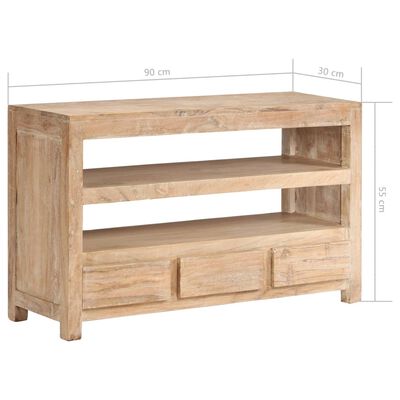 vidaXL Mueble para TV madera maciza acacia marrón claro 90x30x55 cm