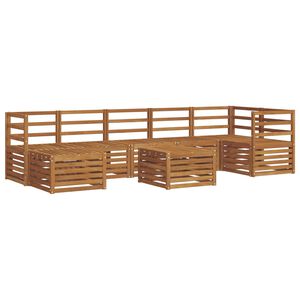 vidaXL Conjunto de sof&aacute;s de exterior 8 pcs Natural