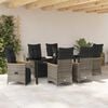 vidaXL Conjunto de Comedor de Jard&iacute;n 7 pcs Gris rat&aacute;n sint&eacute;tico