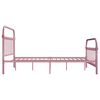 vidaXL Estructura de cama sin colch&oacute;n metal rosa 140x200 cm