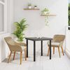 vidaXL Conjunto de Comedor de Jard&iacute;n 3 pcs Beige rat&aacute;n sint&eacute;tico