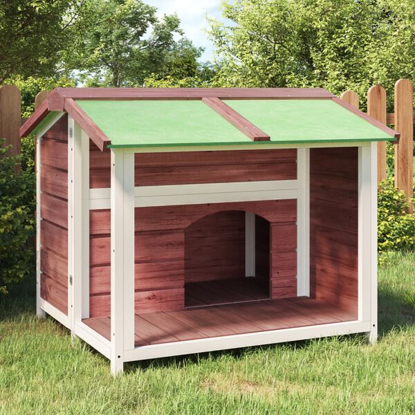 vidaXL Caseta para perros madera maciza de pino moca 96x87x80,5 cm