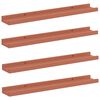 vidaXL Estante de pared 4 uds. Rojo 60 x 9 x 3 cm Madera de ingenier&iacute;a