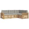 vidaXL Conjunto de sof&aacute;s de exterior 4 uds. Blanco y Gris Claro
