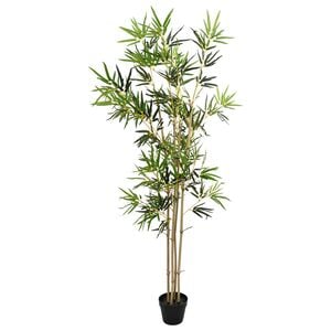 vidaXL &Aacute;rbol de Bamb&uacute; Artificial Verde 75,5 x 18 x 175 cm Tela y Bamb&uacute;