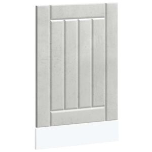 vidaXL Panel lavavajillas Lucca madera contrachapada gris hormig&oacute;n
