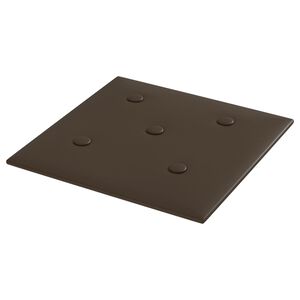 vidaXL Cabecero de Pared 12 pcs Marr&oacute;n 30 x 30 cm Cuero sint&eacute;tico
