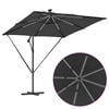 vidaXL Parasol de cantilever tipo plátano Antracita 249 x 249 x 250 cm