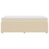 vidaXL Estructura de cama con colch&oacute;n Crema 90 x 200 cm tela