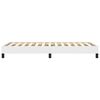 vidaXL Estructura de cama sin colch&oacute;n cuero sint&eacute;tico blanco 90x190 cm