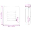 vidaXL Aplique de pared exterior 2 pcs Plateado 23.5 x 10.5 x 26 cm