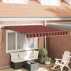 vidaXL Toldo Retr&aacute;ctil Naranja y marr&oacute;n 300 x 250 cm Poli&eacute;ster y Acero
