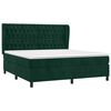 vidaXL Cama box spring con colch&oacute;n terciopelo verde oscuro 160x200 cm
