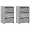 vidaXL Mesitas de noche 2 uds contrachapado gris Sonoma 40x35x62,5 cm