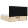 vidaXL Estructura de cama otomana con colchón tela crema 160x200cm