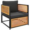 vidaXL Sill&oacute;n de jard&iacute;n con cojines madera maciza de acacia
