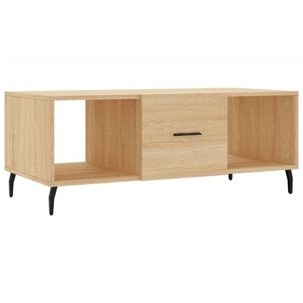 vidaXL Mesa de centro madera contrachapada roble Sonoma 102x50x40 cm