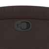 vidaXL Sillón reclinable de tela marrón oscuro