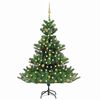 vidaXL &Aacute;rbol de Navidad abeto Nordmann con LEDs y bolas verde 180 cm