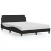 vidaXL Estructura de cama Dover negra, 135x190 cm, piel sint&eacute;tica