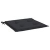 vidaXL Cojines de silla de jardín 2 uds tela Oxford negro 40x40x4 cm