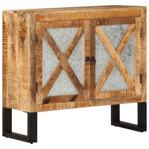 vidaXL Aparador de madera maciza de mango y metal 80x30x71 cm