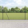 vidaXL Poste de Valla Gris 25 x 1,4 m (malla de 12 x 12 mm)
