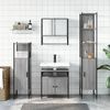 vidaXL Set de muebles de baño 4 pzas madera contrachapada gris sonoma