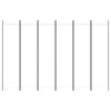 vidaXL Biombo divisor de 6 paneles de tela blanco 300x200 cm