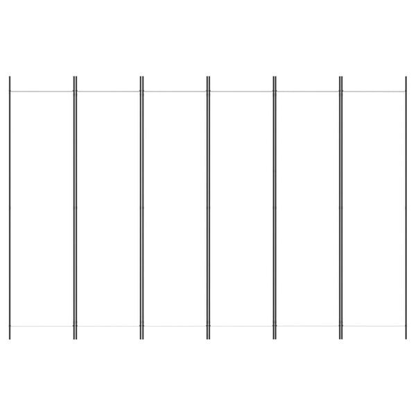 vidaXL Biombo divisor de 6 paneles de tela blanco 300x200 cm
