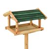 vidaXL Comedero para pájaros con soporte madera de abeto 37x28x100 cm