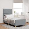 vidaXL Estructura de cama con cabecera Gris claro 80 x 200 cm tela