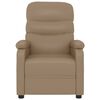 vidaXL Sill&oacute;n reclinable de cuero sint&eacute;tico color capuchino