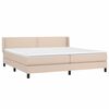 vidaXL Cama box spring con colch&oacute;n cuero sint&eacute;tico capuchino 200x200cm