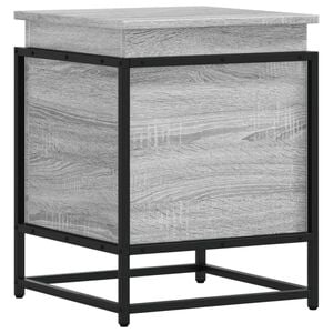 vidaXL Caja de almacenaje con tapa madera gris Sonoma 40x40x51,5 cm