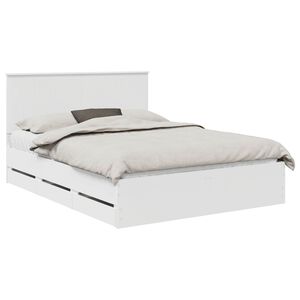vidaXL Estructura de cama con cabecera 150 x 200 cm Madera Ingenieril
