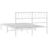 vidaXL Estructura cama sin colch&oacute;n con cabecero metal blanco 160x200cm