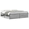 vidaXL Estructura cama madera ingenier&iacute;a metal gris Sonoma 200x200 cm