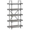 vidaXL Librer&iacute;a 5 estantes madera gris Sonoma 100x33x180,5 cm