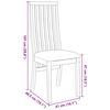 vidaXL Sillas de comedor con cojines 2 uds madera maciza marrón caucho