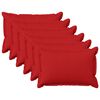 vidaXL Funda de almohada 6 pcs HOUTEN Rojo 40 x 60 cm Lino Sint&eacute;tico