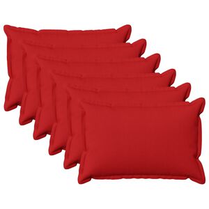 vidaXL Funda de almohada 6 pcs HOUTEN Rojo 40 x 60 cm Lino Sint&eacute;tico